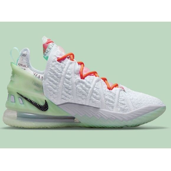 Nike Lebron XVIII Dynamic Turq-Ghost Glow Sneakers CQ9283 401 Diana Taurasi Blue - Picture 1 of 12